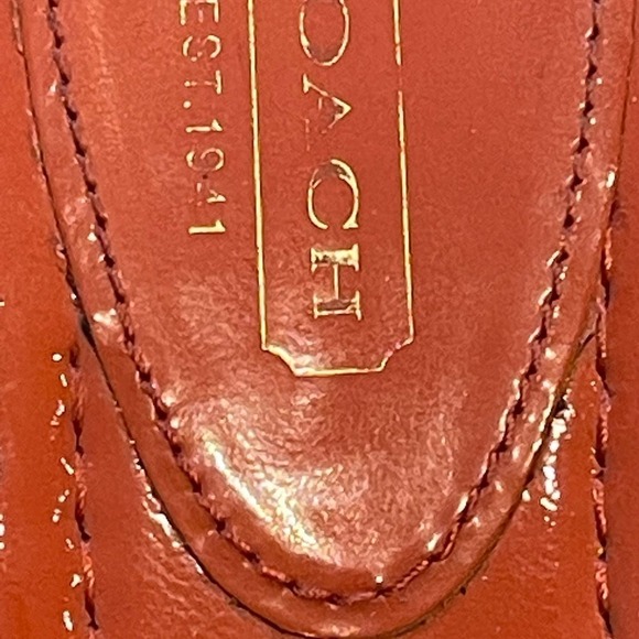 Coach Jorgina Embossed Tulip Patent Wedge Thong Sandals Size 7B - Picture 6 of 12